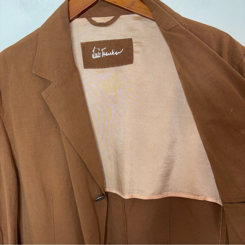 Luis Trenker Linen Cotton Blend Sport Coat Blazer Lightweight Size EUR 52 Italy - Picture 12 of 16